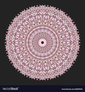 Floral ornamental mandala graphic - design element vector image