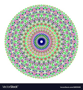 Floral ornamental mandala graphic design vector image