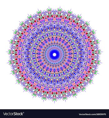 Floral ornamental mandala graphic design vector image
