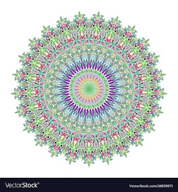 Floral ornamental mandala graphic design vector image