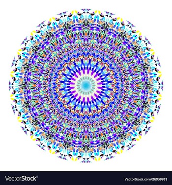 Floral ornamental mandala graphic design vector image