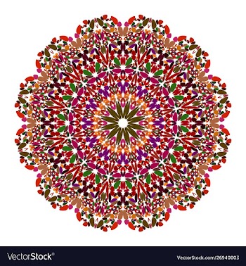 Floral ornamental mandala graphic design vector image