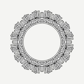 Floral ornate frame clipart, vintage | Free PSD Illustration - rawpixel