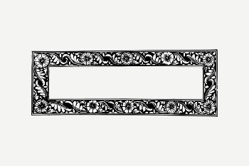 Floral ornate frame clipart, vintage | Free PSD Illustration - rawpixel