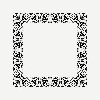 Floral ornate frame clipart, vintage | Free PSD Illustration - rawpixel