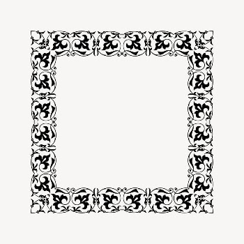Floral ornate frame drawing, vintage | Free Vector Illustration - rawpixel