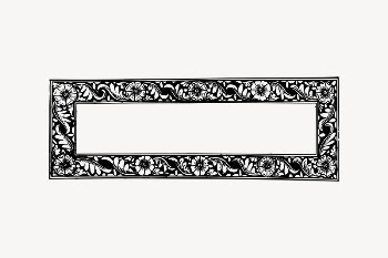 Floral ornate frame drawing, vintage | Free Vector Illustration - rawpixel