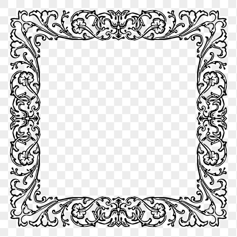 Floral ornate png frame sticker, | Free PNG - rawpixel