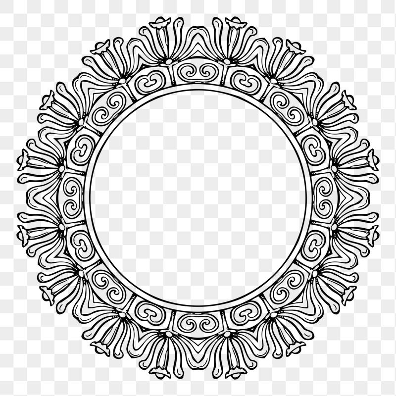 Floral ornate png frame sticker, | Free PNG - rawpixel