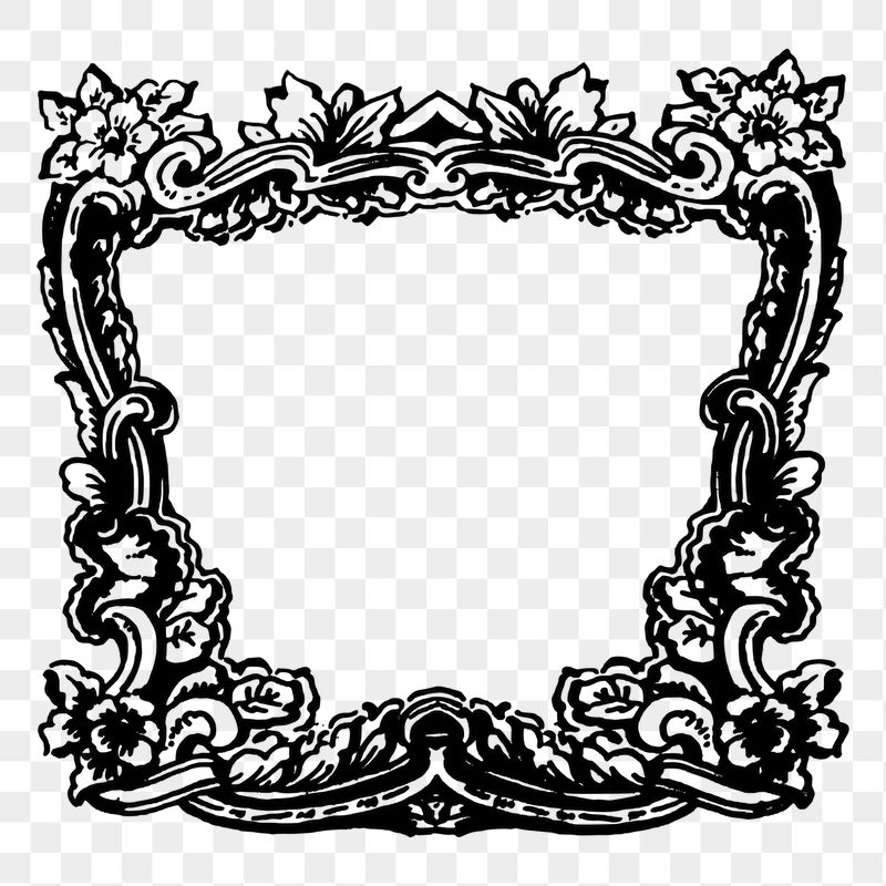 Floral ornate png frame sticker, | Free PNG - rawpixel