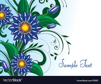 Floral page vector image