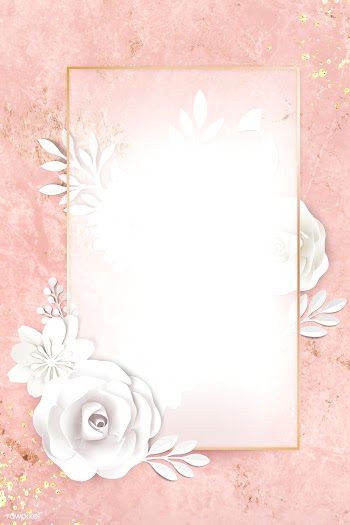 Floral paper craft frame | Free stock psd mockup - 1201303
