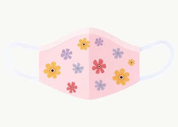 Floral paper craft surgical mask element transparent png | Free  transparent png - 2310756