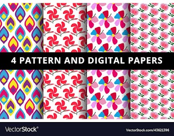 floral pattern and digital paper