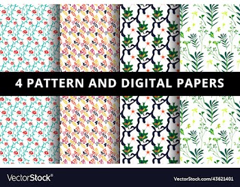 floral pattern and digital paper