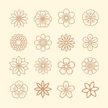 Floral pattern and floral icons | Free stock vector - 558641