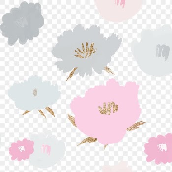 Floral pattern background png hand drawn