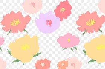 Floral pattern background png hand drawn