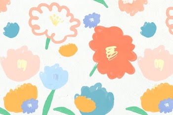 Floral pattern background psd hand drawn