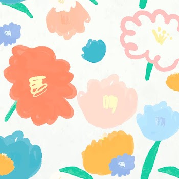 Floral pattern background vector hand drawn