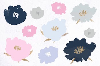 Floral pattern background vector hand drawn
