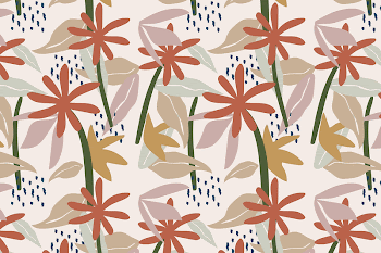Floral pattern collage element, earth | Free Vector - rawpixel