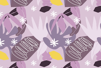 Floral pattern collage element, purple | Free Vector - rawpixel
