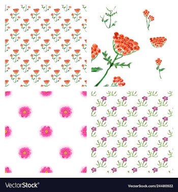 Floral pattern in style vector image