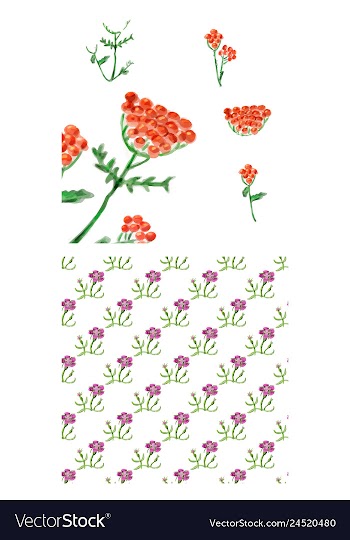 Floral pattern in style vector image