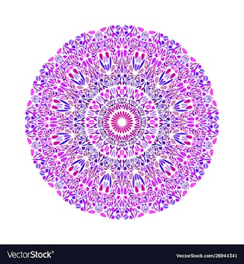 Floral pattern mandala - abstract geometrical vector image