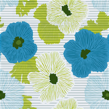 Floral Pattern on Corrugated Metal