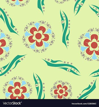Floral pattern vintage decorative elements vector image