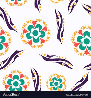 Floral pattern vintage decorative elements vector image