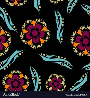Floral pattern vintage decorative elements vector image