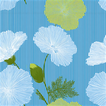 Floral Pattern with Corrugated Metal Background