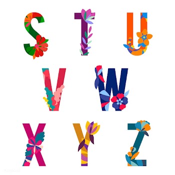 Floral patterned letters vector | Free stock vector - 24037