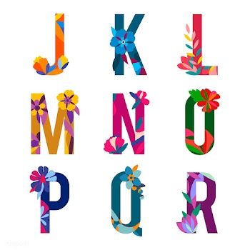 Floral patterned letters vector | Free stock vector - 24048