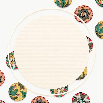 Floral patterned round frame design element | Free  transparent png - 2272269