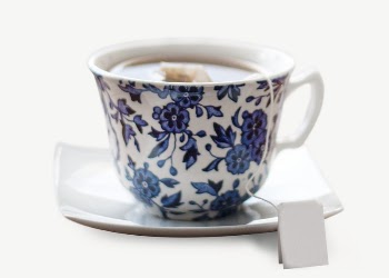 Floral patterned tea cup collage | Free PSD - rawpixel