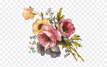 Floral Piece Tuckdb Org - Vintage Flower Painting Png