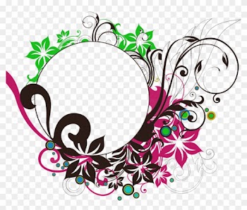Floral Round Frame Png Photo - Circle Frame Design Png
