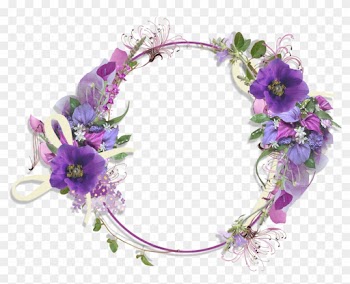 Floral Round Frame Png Pic - New Born Baby Cards
