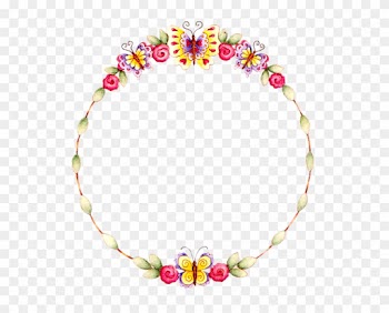 Floral Round Frame Transparent Background - Floral Frame Transparent Background