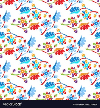 Floral seamless background vector image