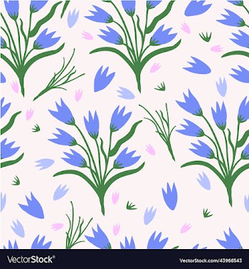 floral seamless patern with bell flowers