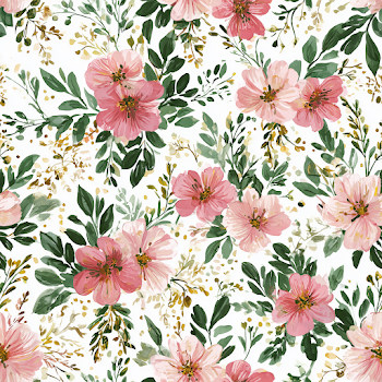 Floral Seamless Pattern in Watercolor