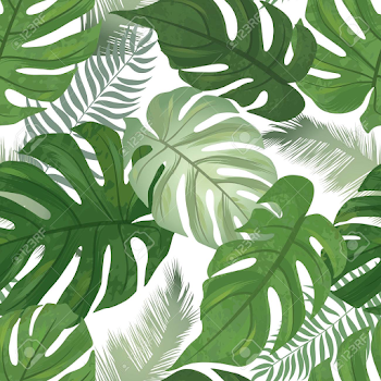 Floral Seamless Pattern. Tropical Leaves Background. Palm Tree ...