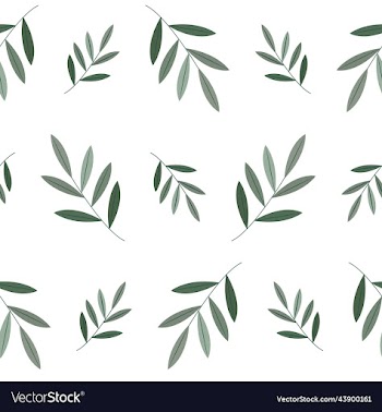 floral seamless pattern with leaves and branches