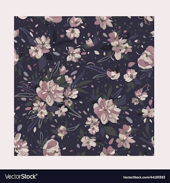 floral seamless pattern with pink flowers