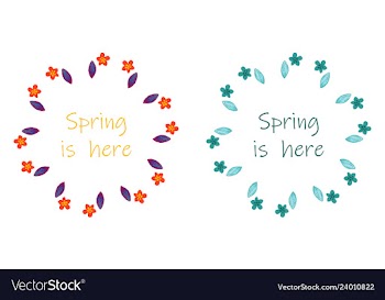Floral setcolorful purple floral collection with vector image